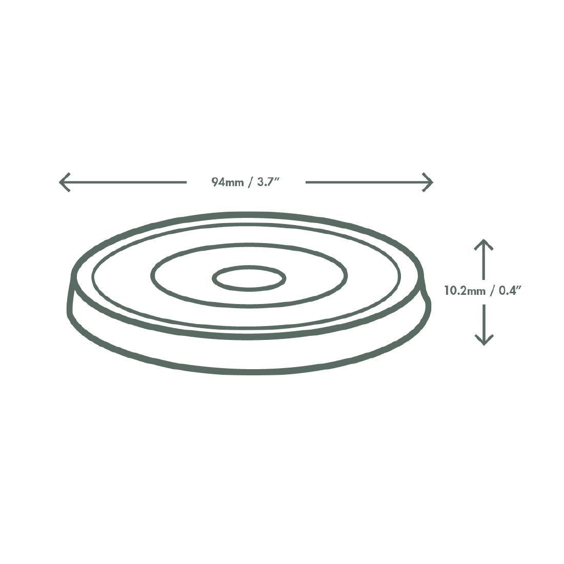 HZ944 Vegware Nourish Moulded Fibre Cold Cup Flat Lids with Hole 89-Series (1000 Pack)