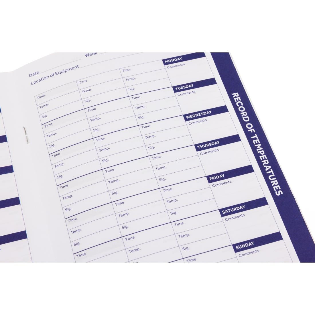 Temperature Log Book