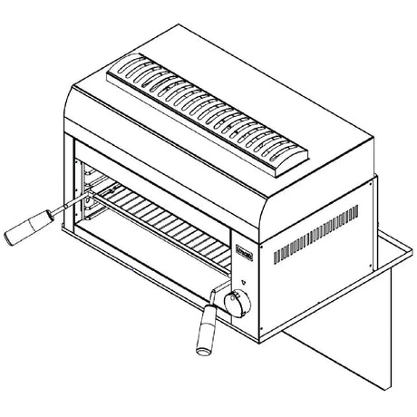 J555 Wall Shelf for Lincat Salamander Grill - Ref GR3/WS - JD Catering Equipment Solutions Ltd
