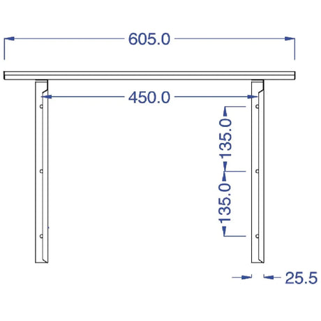 J555 Wall Shelf for Lincat Salamander Grill - Ref GR3/WS - JD Catering Equipment Solutions Ltd