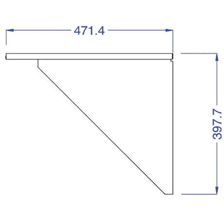 J555 Wall Shelf for Lincat Salamander Grill - Ref GR3/WS - JD Catering Equipment Solutions Ltd