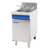 J596 Blue Seal Twin Tank Twin Basket Free Standing Natural/LPG Fryer GT46