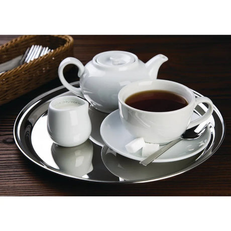 J828 Olympia Stainless Steel Round Service Tray 305mm - JD Catering Equipment Solutions Ltd