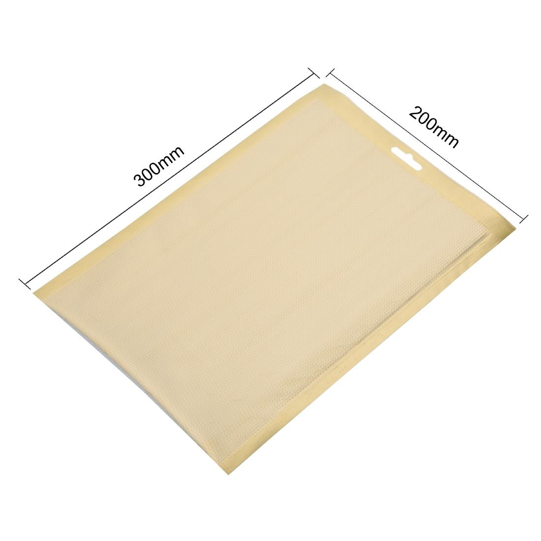 JA021 Vogue Gold Embossed Vacuum Pouches 200x300mm (Pack 100)