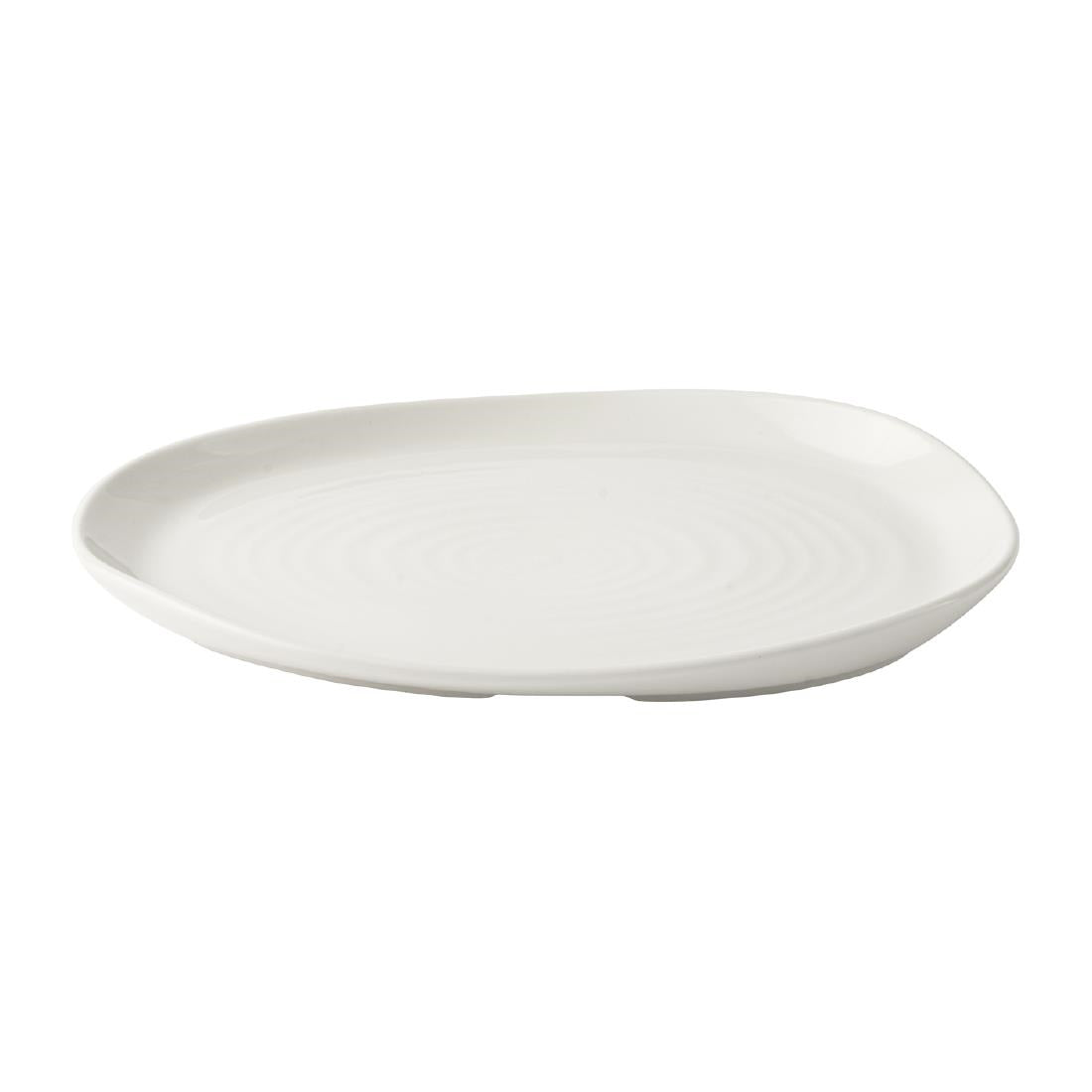 JA072 - Churchill Envisage Natural White Organic Oblong Plates 260x200mm (6 Pack)
