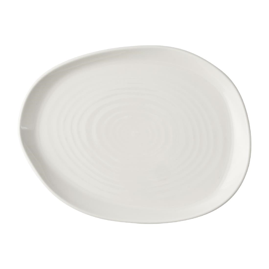 JA072 - Churchill Envisage Natural White Organic Oblong Plates 260x200mm (6 Pack)