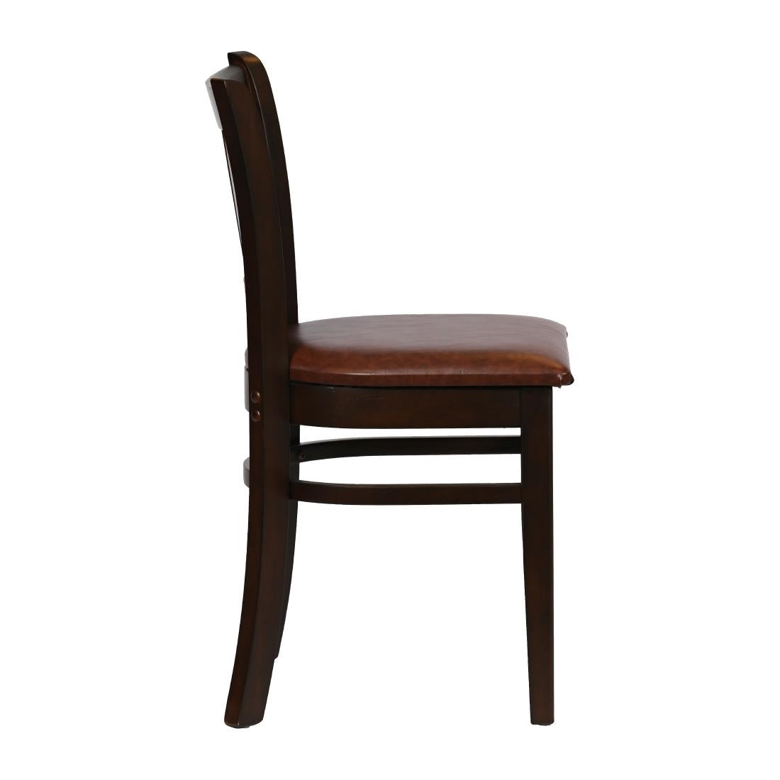 JA200 - Turin Dining Table with 4 Manhattan Chairs in Dark Walnut with Bison Espresso