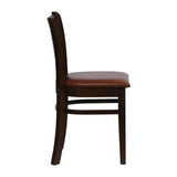 JA200 - Turin Dining Table with 4 Manhattan Chairs in Dark Walnut with Bison Espresso