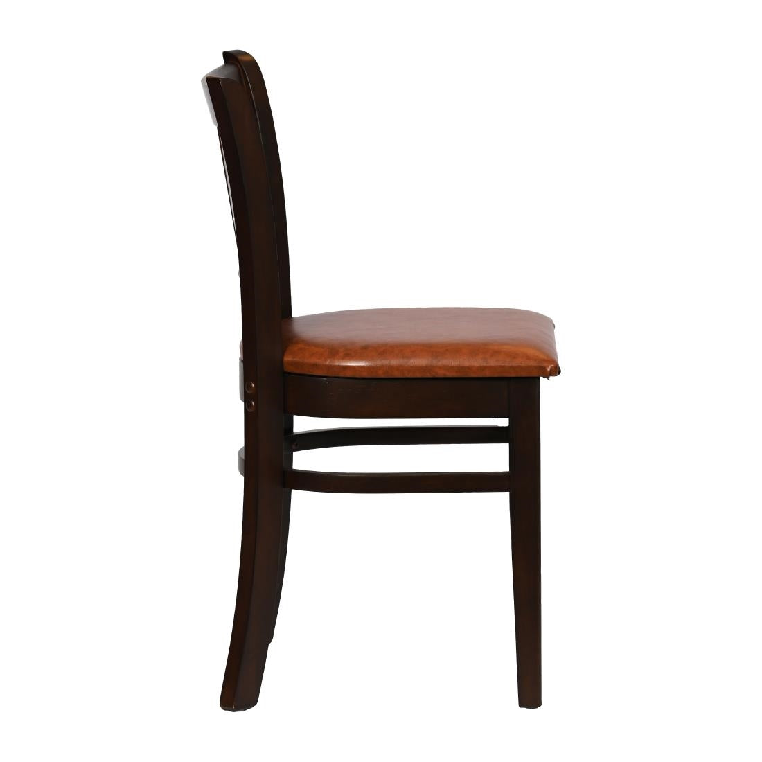 JA201 - Turin Dining Table with 4 Manhattan Chairs in Dark Walnut with Bison Tan