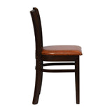 JA201 - Turin Dining Table with 4 Manhattan Chairs in Dark Walnut with Bison Tan