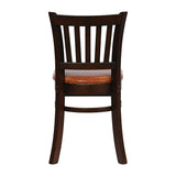 JA201 - Turin Dining Table with 4 Manhattan Chairs in Dark Walnut with Bison Tan