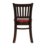 JA203 - Turin Dining Table with 4 Manhattan Chairs in Dark Walnut with Bison Bordeaux