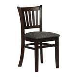 JA205 - Turin Dining Table with 4 Manhattan Chairs in Dark Walnut with Shetland Smoke