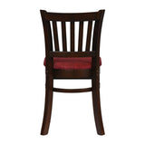 JA206 - Turin Dining Table with 4 Manhattan Chairs in Dark Walnut with Shetland Scarlett