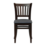 JA207 - Turin Dining Table with 4 Manhattan Chairs in Dark Walnut with Shetland Sea