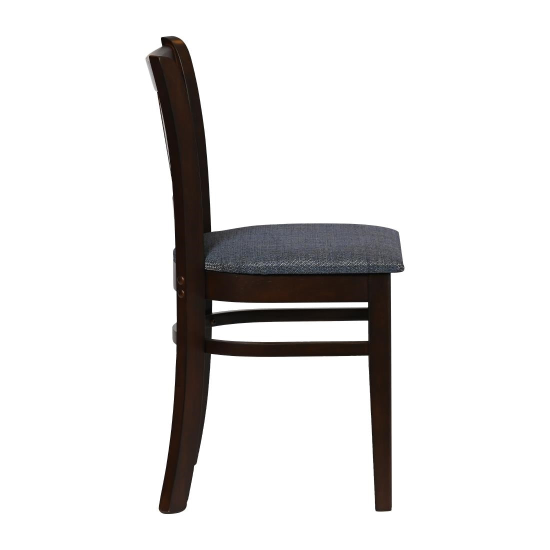 JA207 - Turin Dining Table with 4 Manhattan Chairs in Dark Walnut with Shetland Sea
