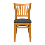 JA215 - Turin Dining Table with 4 Manhattan Chairs in Soft Oak with Shetland Sea