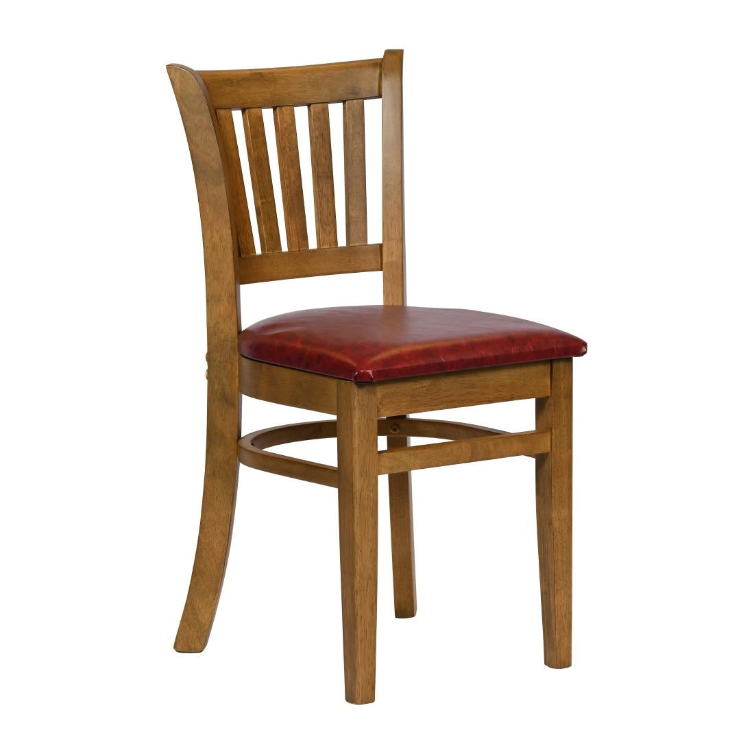 JA219 - Turin Dining Table with 4 Manhattan Dining Chairs in Weathered Oak with Bison Bordeaux