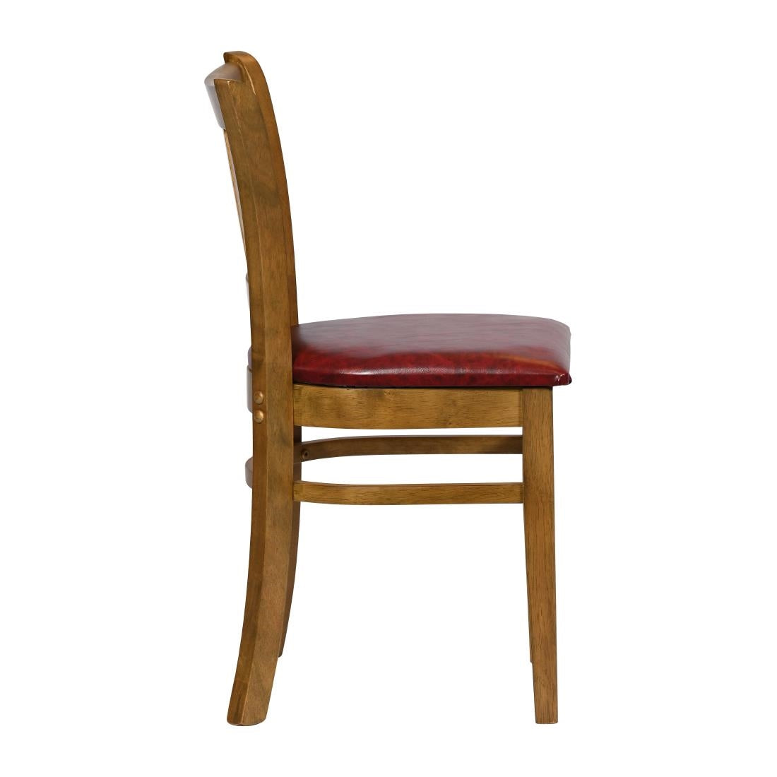 JA219 - Turin Dining Table with 4 Manhattan Dining Chairs in Weathered Oak with Bison Bordeaux