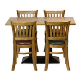 JA222 - Turin Dining Table with 4 Manhattan Chairs in Weathered Oak with Shetland Scarlett