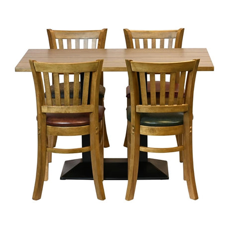 JA222 - Turin Dining Table with 4 Manhattan Chairs in Weathered Oak with Shetland Scarlett