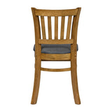 JA223 - Turin Dining Table with 4 Manhattan Chairs in Weathered Oak with Shetland Sea