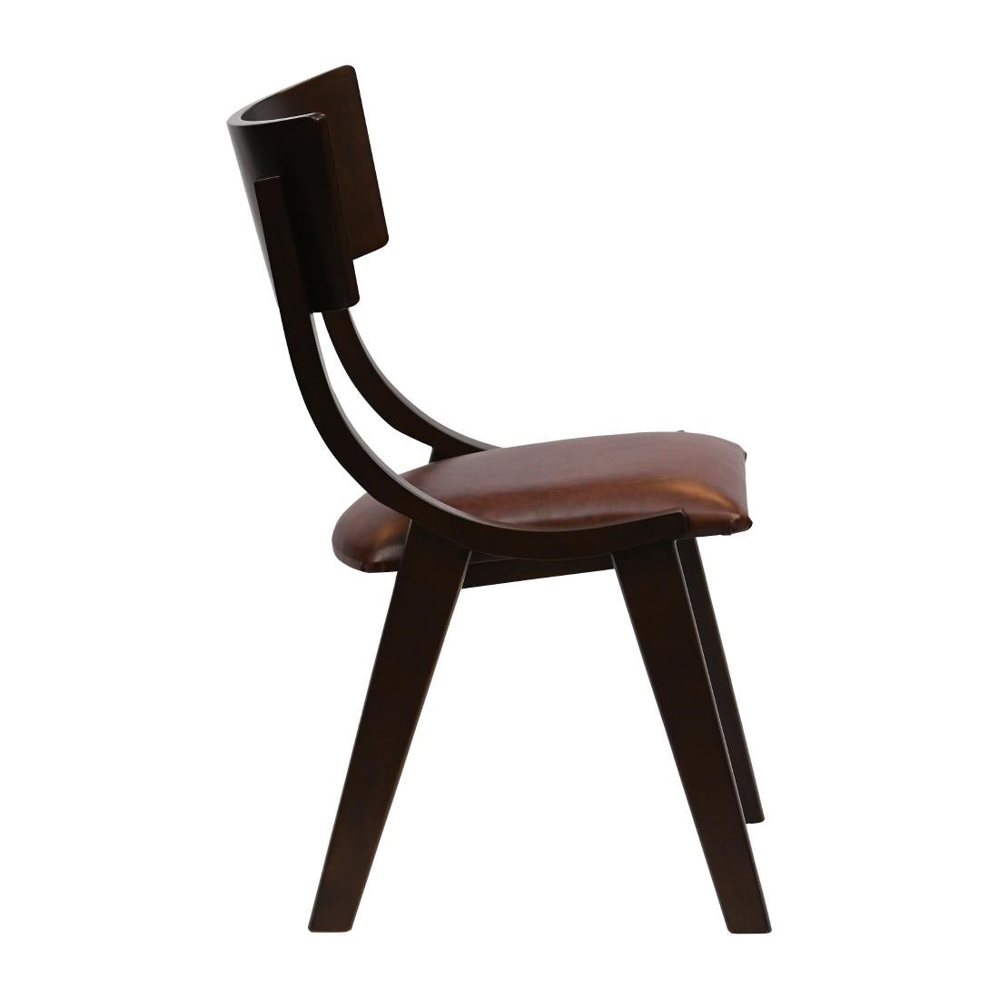 JA240 Chelsea Dining Chairs in Dark Walnut with Bison Espresso Seats (6 Pack)