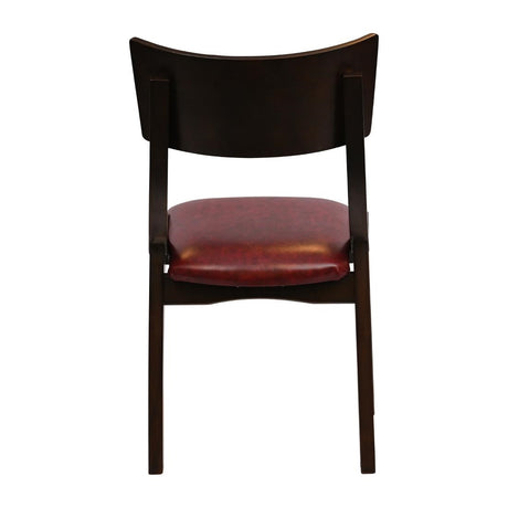 JA243 Chelsea Dining Chairs in Dark Walnut with Bison Bordeaux Seats (6 Pack)