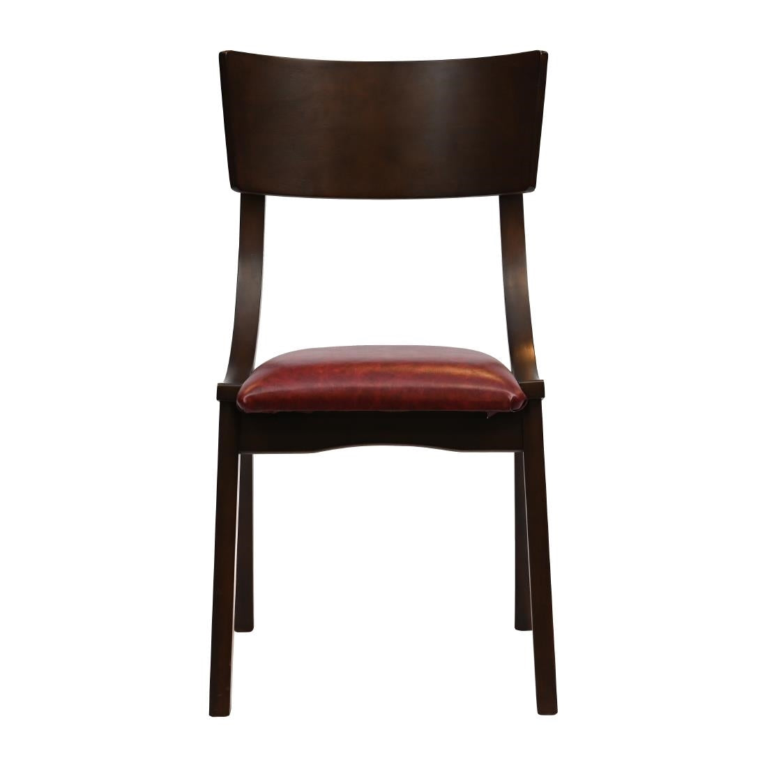JA243 Chelsea Dining Chairs in Dark Walnut with Bison Bordeaux Seats (6 Pack)