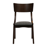 JA245 Chelsea Dining Chairs in Dark Walnut with Shetland Smoke Seats (6 Pack)