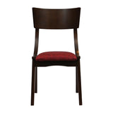 JA246 Chelsea Dining Chairs in Dark Walnut with Shetland Scarlett Seats (6 Pack)