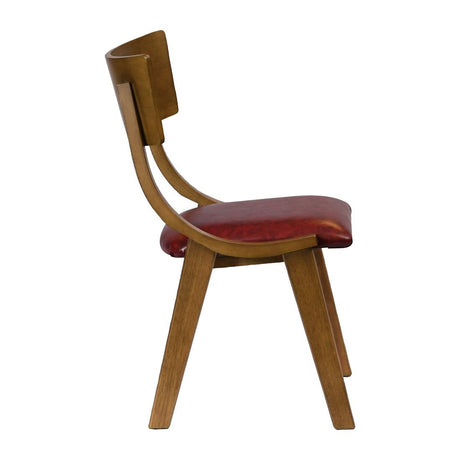JA251 Chelsea Dining Chairs in Weathered Oak with Bison Bordeaux Seats (6 Pack)
