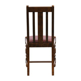 JA267 Thame Dining Chair in Vintage Wood with Bison Bordeaux Seat (6 Pack)