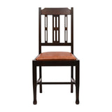 JA273 Lattice Back Dining Chair in Dark Walnut with Bison Tan Seat (6 Pack)