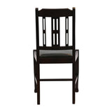 JA274 Lattice Back Dining Chair in Dark Walnut with Bison Cedar Seat (6 Pack)