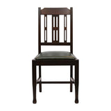 JA274 Lattice Back Dining Chair in Dark Walnut with Bison Cedar Seat (6 Pack)
