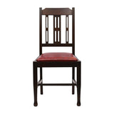 JA275 Lattice Back Dining Chair in Dark Walnut with Bison Bordeaux Seat (6 Pack)