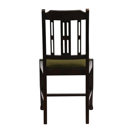 JA276 Lattice Back Dining Chair in Dark Walnut with Shetland Forest Seat (6 Pack)