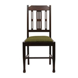 JA276 Lattice Back Dining Chair in Dark Walnut with Shetland Forest Seat (6 Pack)