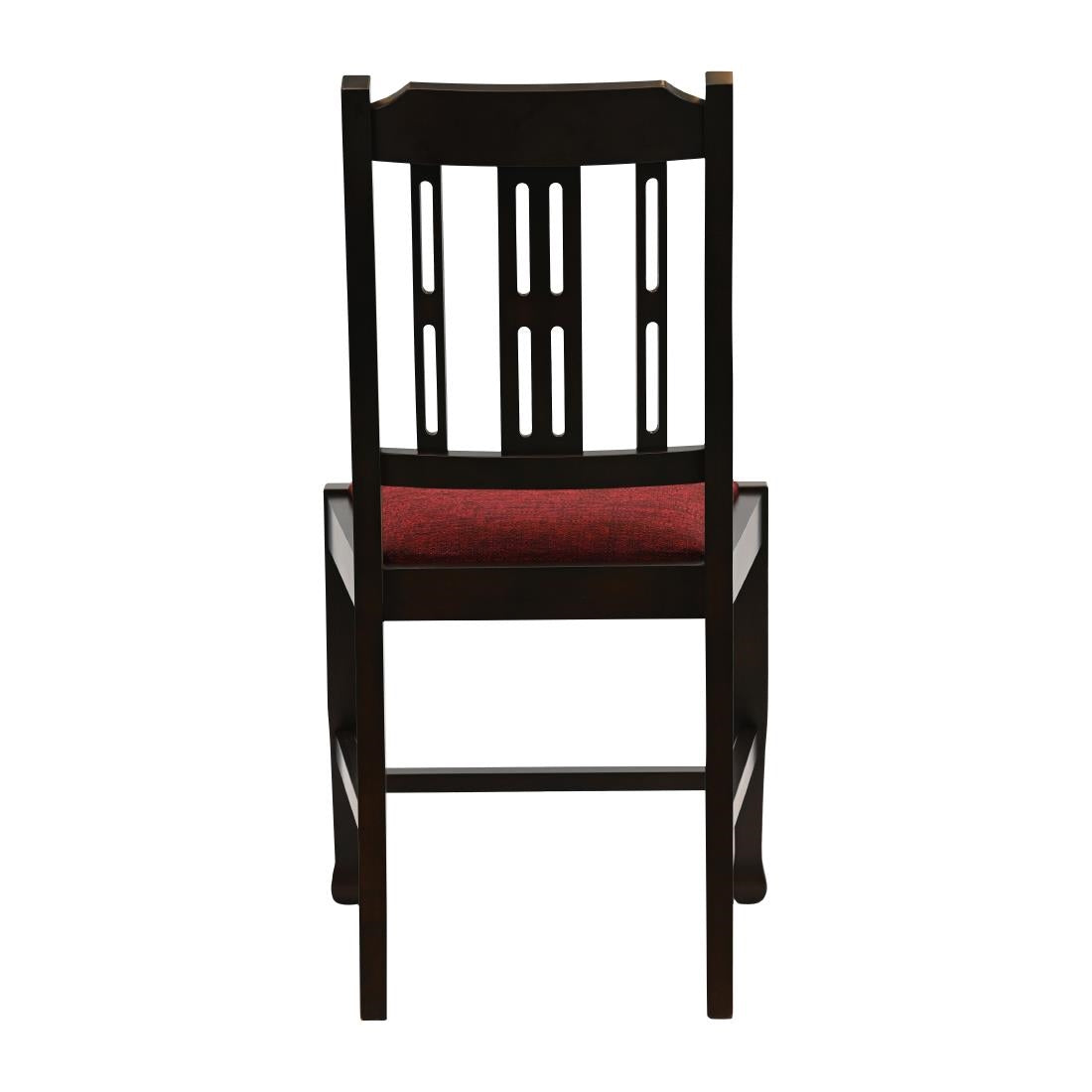 JA278 Lattice Back Dining Chair in Dark Walnut with Shetland Scarlett Seat (6 Pack)