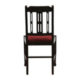 JA278 Lattice Back Dining Chair in Dark Walnut with Shetland Scarlett Seat (6 Pack)
