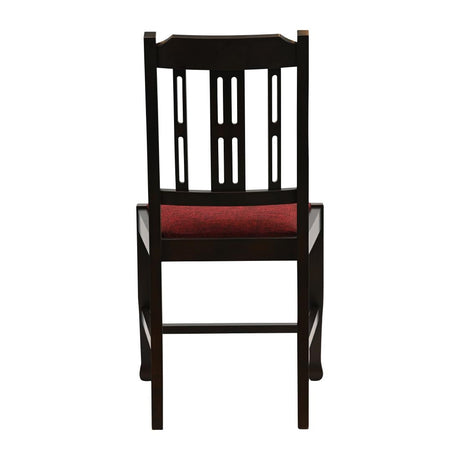 JA278 Lattice Back Dining Chair in Dark Walnut with Shetland Scarlett Seat (6 Pack)