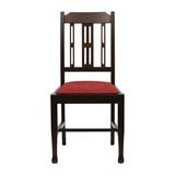 JA278 Lattice Back Dining Chair in Dark Walnut with Shetland Scarlett Seat (6 Pack)