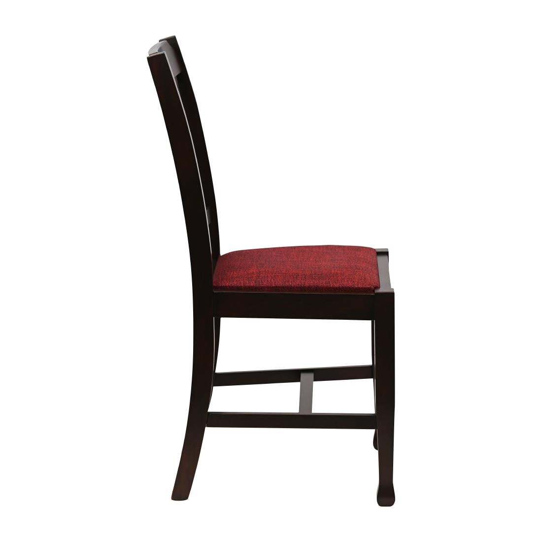 JA278 Lattice Back Dining Chair in Dark Walnut with Shetland Scarlett Seat (6 Pack)