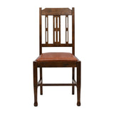 JA281 Lattice Back Dining Chair in Vintage Wood with Bison Tan Seat (6 Pack)