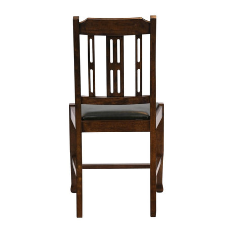 JA282 Lattice Back Dining Chair in Vintage Wood with Bison Cedar Seat (6 Pack)