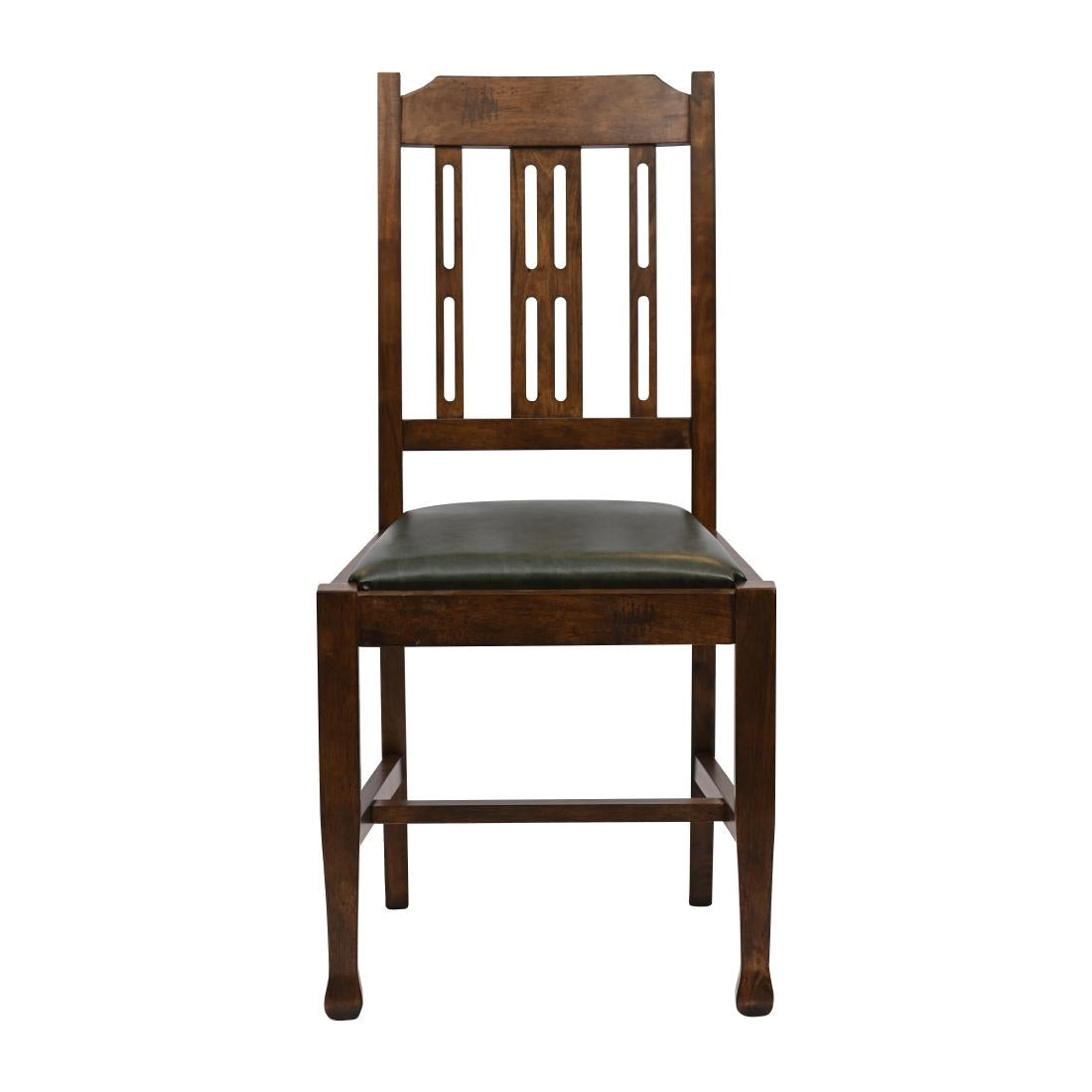 JA282 Lattice Back Dining Chair in Vintage Wood with Bison Cedar Seat (6 Pack)