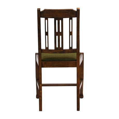 JA284 Lattice Back Dining Chair in Vintage Wood with Shetland Forest Seat (6 Pack)