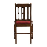 JA286 Lattice Back Dining Chair in Vintage Wood with Shetland Scarlett Seat (6 Pack)