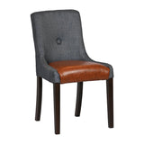 JA290 - Bath Walnut Dining Chair with Sea Back & Tan Seat (6 Pack)